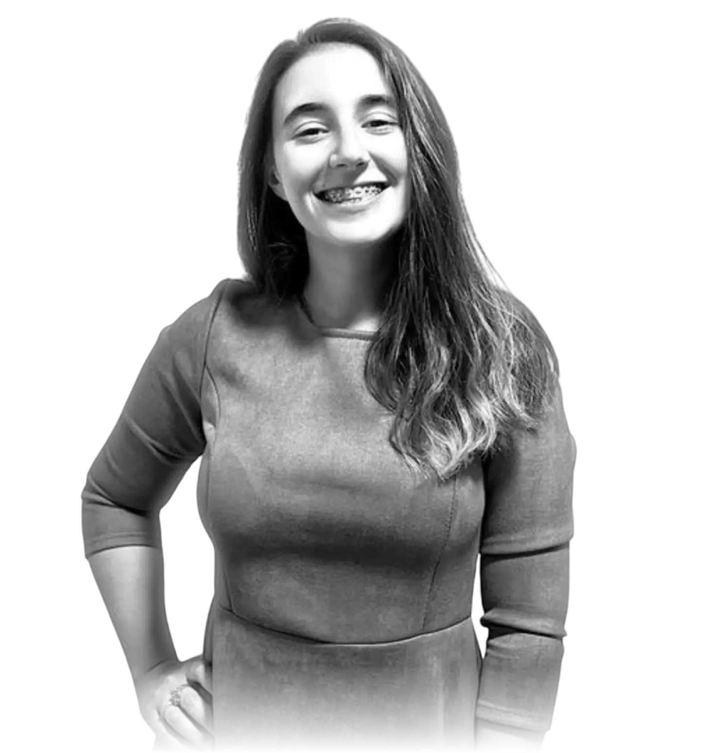 Retrato de Naty en blanco y negro