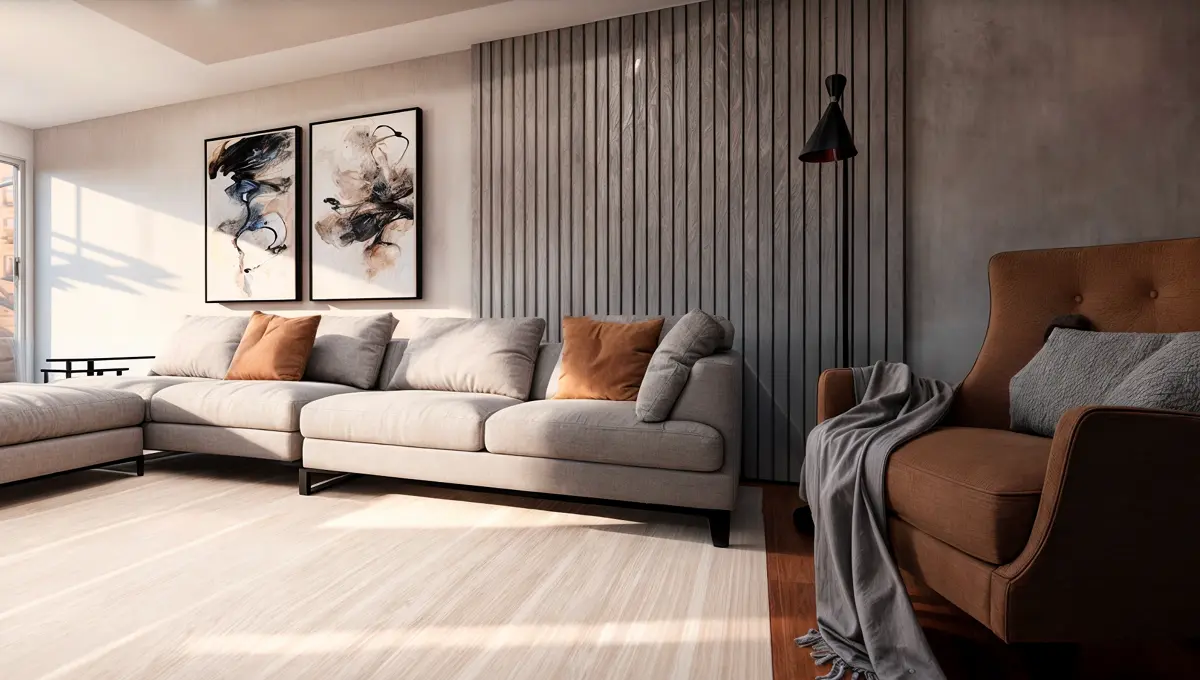 Detalle de mobiliario en tonos oscuros