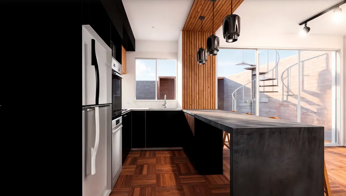 Vista del comedor contemporáneo