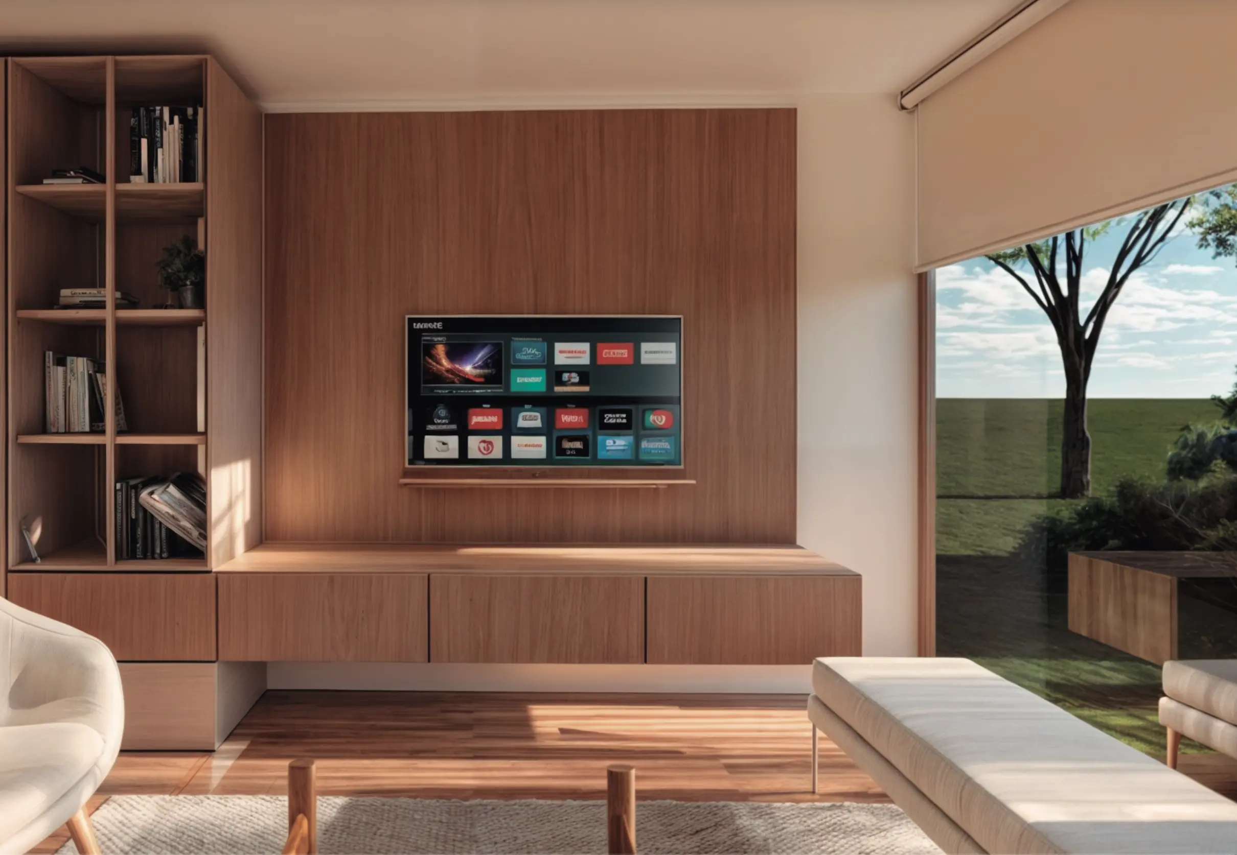 Vista principal del living con diseño vibrante